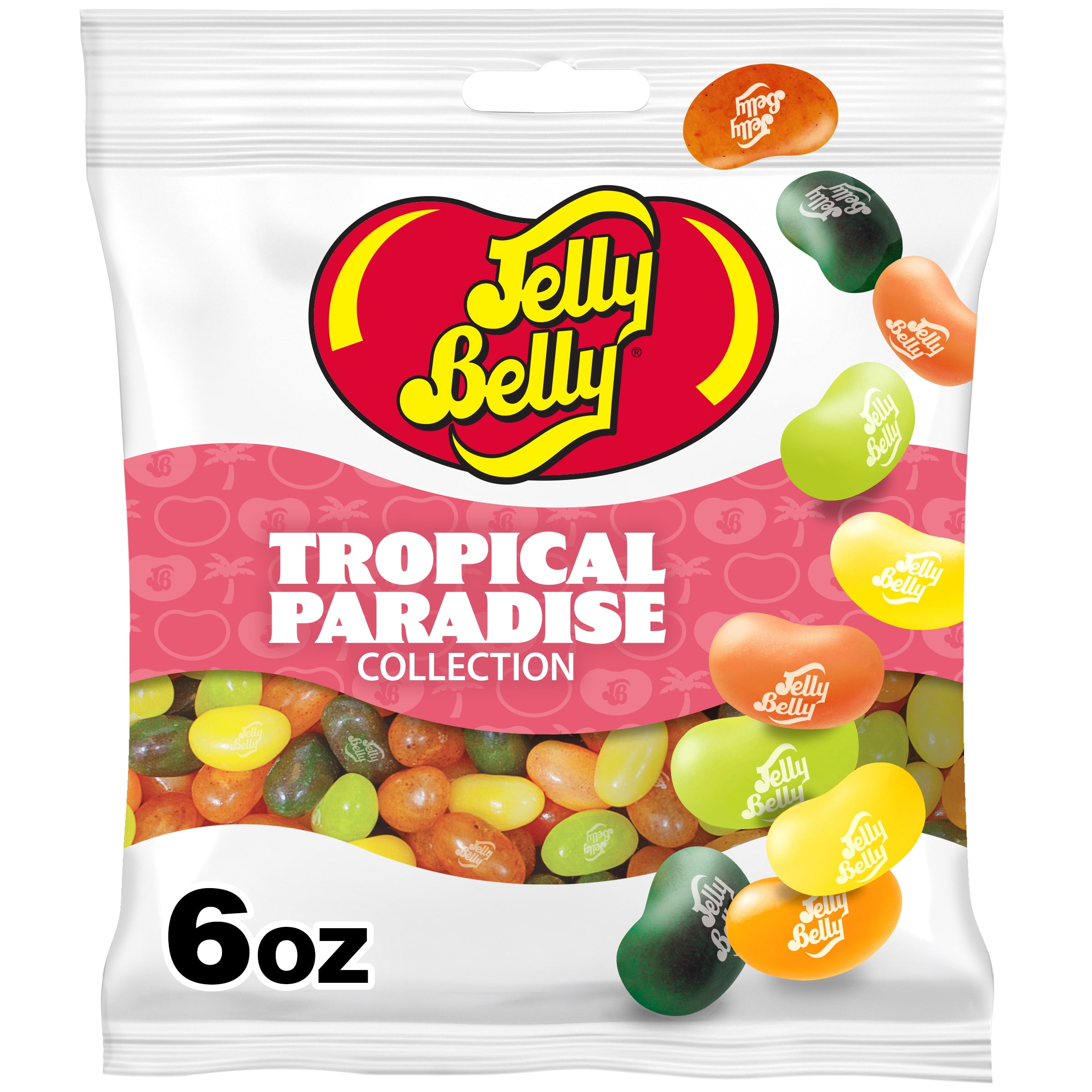 Jelly Belly Tropical Paradise Jelly Bean Collection - 6 oz Peg Bag, 12-Count Case - Genuine, Official, Straight from the Source