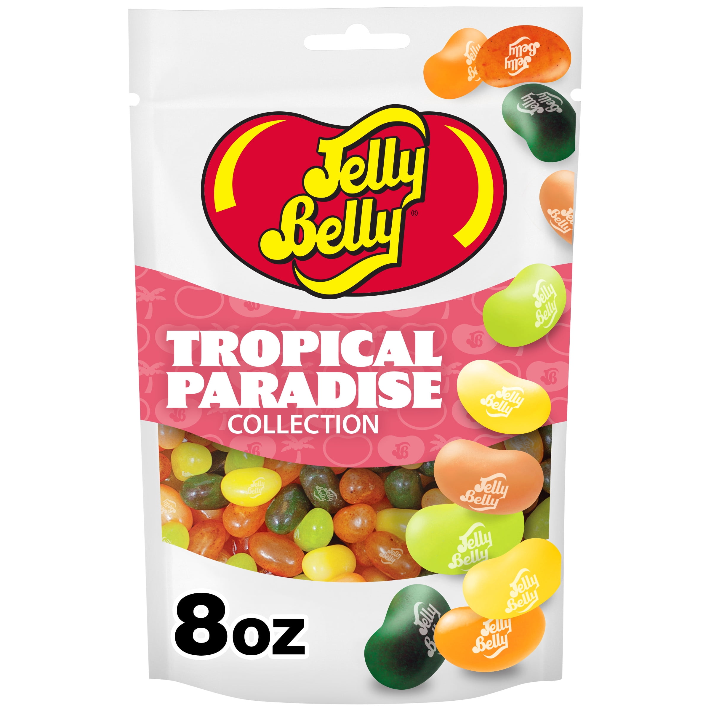 Jelly Belly Tropical Paradise Jelly Bean Collection - 8 oz Pouch Bag, 10-Count Case - Genuine, Official, Straight from the Source
