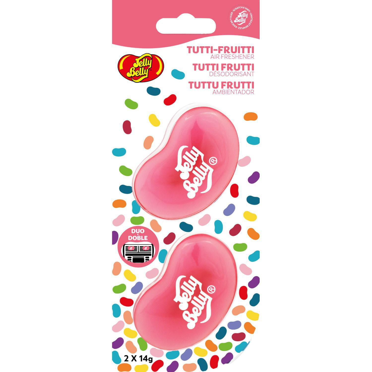 Jelly Belly Vent Air Freshener (TuttiFruitti Scent, 2 Pack)