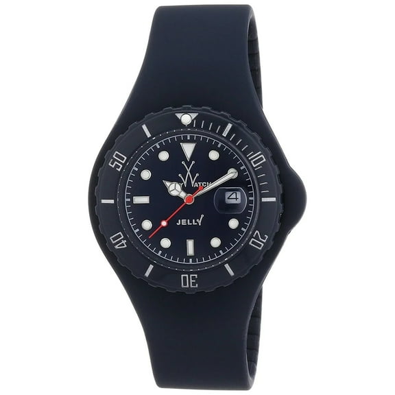 Jelly Black Dial Rubber Strap Unisex Watch JY19DB Watch Quartz