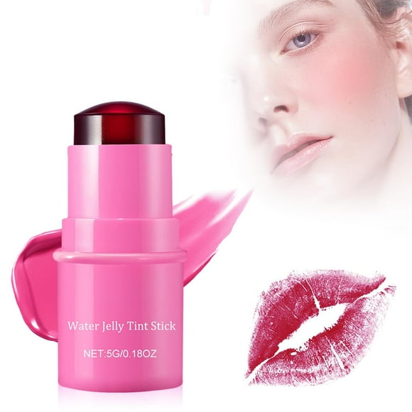 Jelly Blush, Jelly Blush Stick, Water Tint, Fruit Jelly Color Tone Cool 0.18oz, Sheer Lip & Cheek Stain, Transparent Lips And Cheek Stains Constructable Watercolor Paint Finish