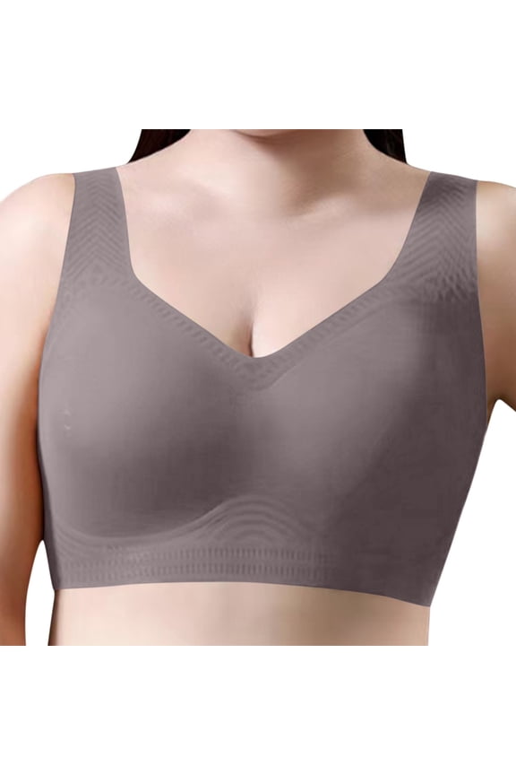 Jelly Bras for Women BWASD Breathable No Underwire Seamless Underwear Comfortable Wireless Push Up Full Coverage Support Lift Bralette Everyday Padded Bra M-5XL