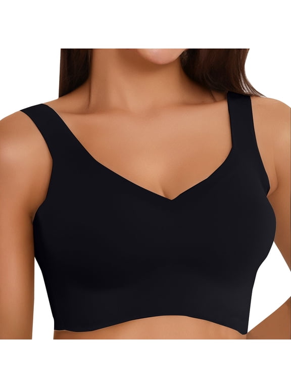for Women BWASD No Underwire Seamless Push Up Support Lift Padded Underwear Comfort Soft Breathable Wireless Bralette Everyday Yoga Sports Bra S-XXL