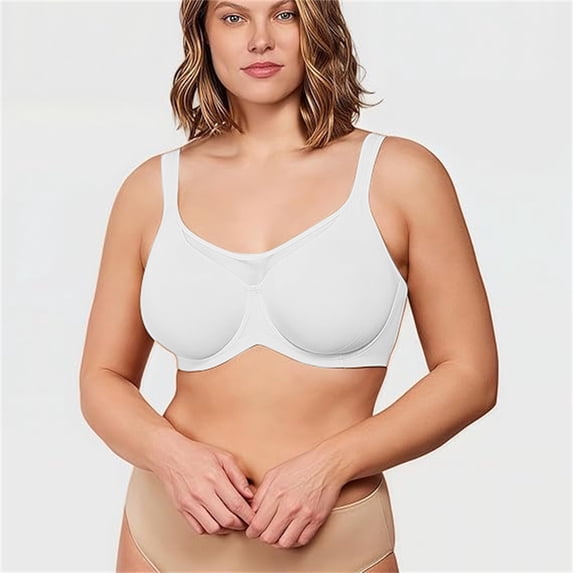 Jelly Bras for Women Seamless Bra Push Up Bra Balconette Bra Bralettes for Women No Underwire Bras Full Coverage Bras Wireless Bras Wide Comfortable Straps Supportive Lift And Shape Bra White