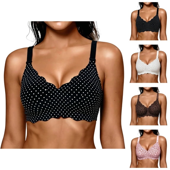 Jelly Bras for Women Push Up Soft Comfy Seamless Wireless Bra