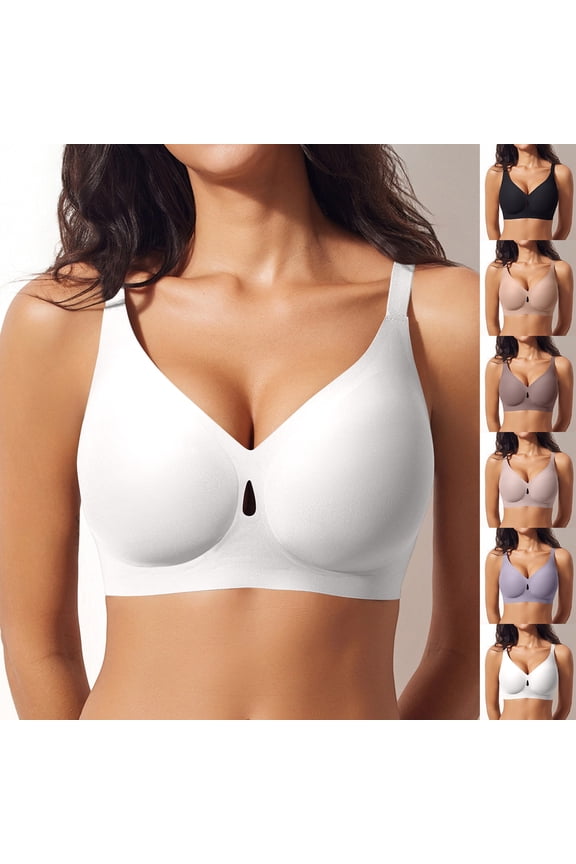 Jelly Bras for Women No Underwire, Women Bra Anti-snagging Shockproof Sport Jogging Underwear Hollow Out Detachable Pads Quick Heat Dissipation Bra, Push Up Casual Daily Style Gym Bra Black 32