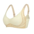 thumbnail image 1 of Jelly Bras for Women No Underwire Comfort Gather Lift Wireless Bra Sports Wireless Bras for Women White XXXL, 1 of 5