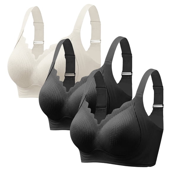 Jelly Bras for Women No Underwire Wireless Bra with Support and Lift Full Coverage Seamless Comfy Bra