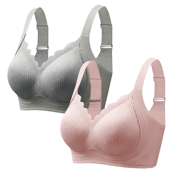 Jelly Bras for Women No Underwire Wireless Bra with Support and Lift Full Coverage Seamless Comfy Bra