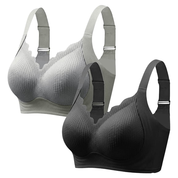 Jelly Bras for Women No Underwire Wireless Bra with Support and Lift Full Coverage Seamless Comfy Bra