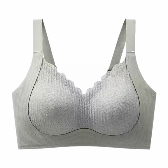 Jelly Bras for Women No Underwire Wireless Bra with Support and Lift Full Coverage Seamless Comfy Bra