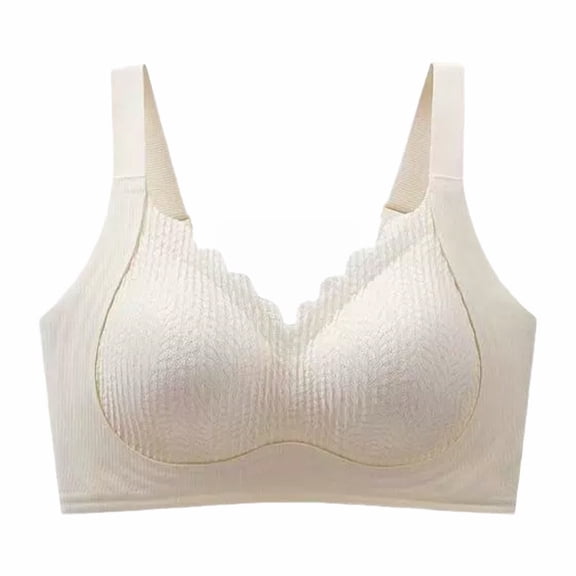Jelly Bras for Women No Underwire Wireless Bra with Support and Lift Full Coverage Seamless Comfy Bra