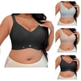 thumbnail image 1 of Jelly Bras for Women Plus Size V Neck Full Coverage Seamless Wireless Lifting Bralettes, 1 of 9
