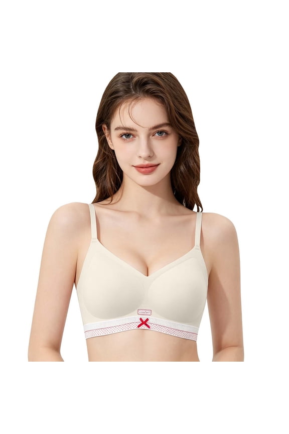 Jelly Bras for Women Push Up Bra Sexy Deep V Seamless Wireless Bralette Comforty Cup Breathable T Shirt Tube Top,Light Yellow