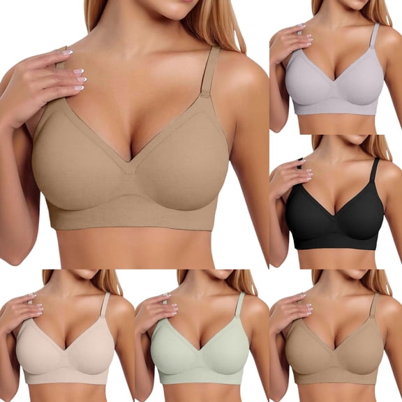 Jelly Bras for Women Push Up Cool Touch Smooth Wireless Bra With Back Closure Deep V Thin Summer Breathable Sports Comfort Black L