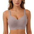 thumbnail image 1 of Jelly Bras for Women Push Up Padded Wireless Bralettes with Support and Lift Sexy Comfy Seamless Everyday Bra Watermelon Red XL, 1 of 7
