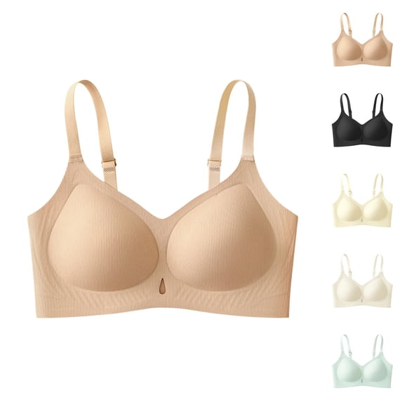 Jelly Bras for Women Seamless Side Support Push Up Bralettes Comfortable Everyday Bra