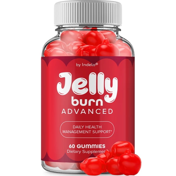 Jelly Burn ACV Gummies Supplement  JellyBurn ACV Gummy Apple Cider Vinegar 1000MG, 1 Pack, 60 Gummies