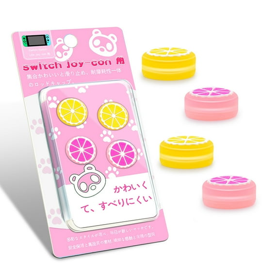 Jelly Color Luminous Thumb Grips for Nintendo Switch Joy-Con - Glow-in-the-Dark Analog Stick Caps