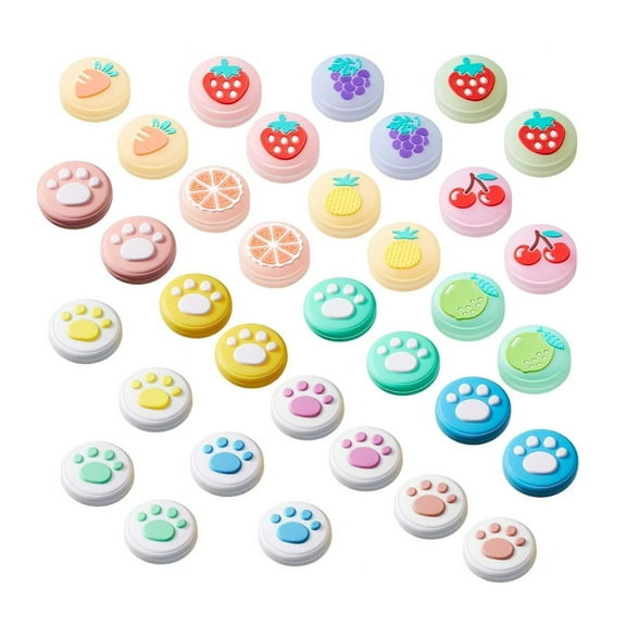 Jelly Color Luminous Thumb Grips for Nintendo Switch Joy-Con - Glow-in-the-Dark Analog Stick Caps