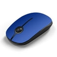 thumbnail image 1 of Jelly Comb 2.4G Slim Wireless Mouse with Nano ReceiverLess NoisePortable Mobile Optical Mice for NotebookPCLaptopComputerMacbook - Black and Blue, 1 of 6