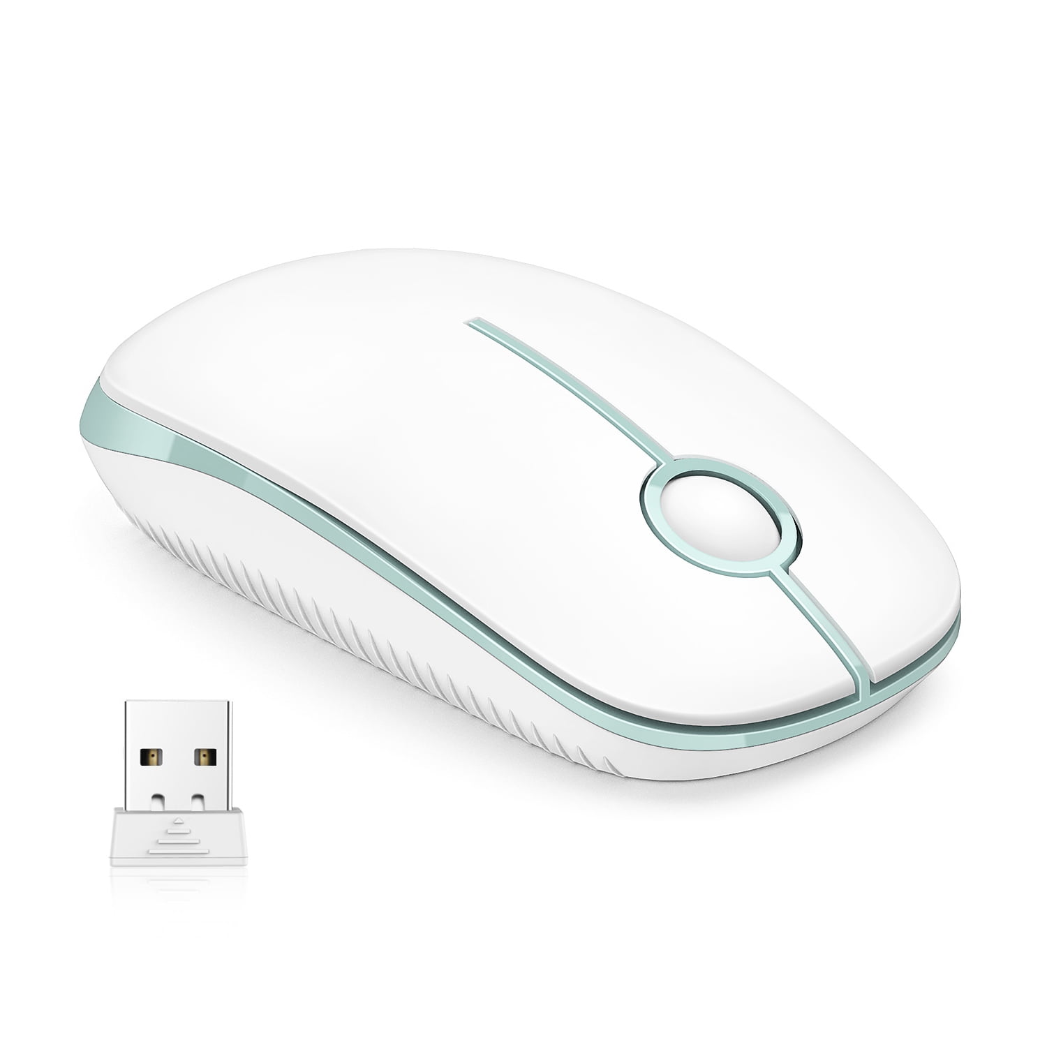 Jelly Comb 2.4G Slim Wireless Mouse with Nano Receiver, Less Noise