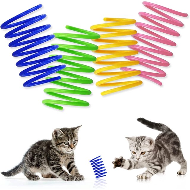 Jelly Comb Cat Spring Toys Colorful Spring Cat Toy BPAfree Plastic Coil Spiral Springs Pet