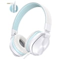 thumbnail image 1 of Jelly Comb Kids Headphones,Foldable Headphones with Microphone Wired On-Ear Stereo Earphones, Great for Kids Children Girls Boys Teens Adults White Blue, 1 of 6