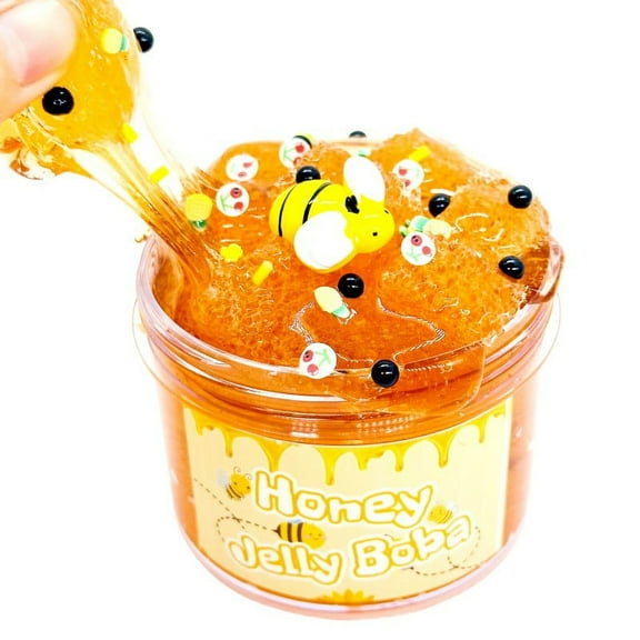 Jelly Cube Crunchy Slime Clear Slime Kit,Crystal Slime, Soft, Non-Sticky, Multicolored/Clear With Color Accents,Gifts, Prize for Girl and Boy