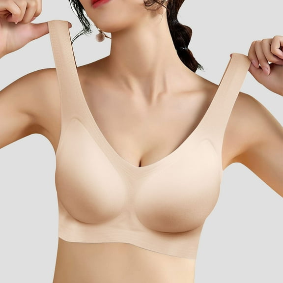 Jelly Fabric Wire Seamless Seamless Comfortable Non Restraining Breathable Beautiful Sports Bra Large Size Bras Medium Sports Bra for Women Front Closure Bra Bra 36c Woman Bras 36 C Push up Bras