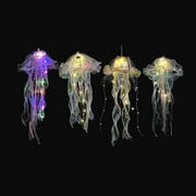 Jelly Fish Light LampLED Lighted Jelly Fish,Under The Sea Party Decorations,Hanging Jelly Fish Decor for Ocean-Themed Birthday,Wedding,Baby Shower,Party,Jelly-Fish Lights,4 Pcs Colorful