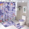 thumbnail image 1 of Jelly Fish Print Shower Curtain Set 4-Set Abstract Art Animal Theme Bathroom Decor Set Includes Floor Mat ,Toilet Cover Mat ,U-Mat ,Shower Curtain with 12 Hooks,72inx72in, 1 of 7