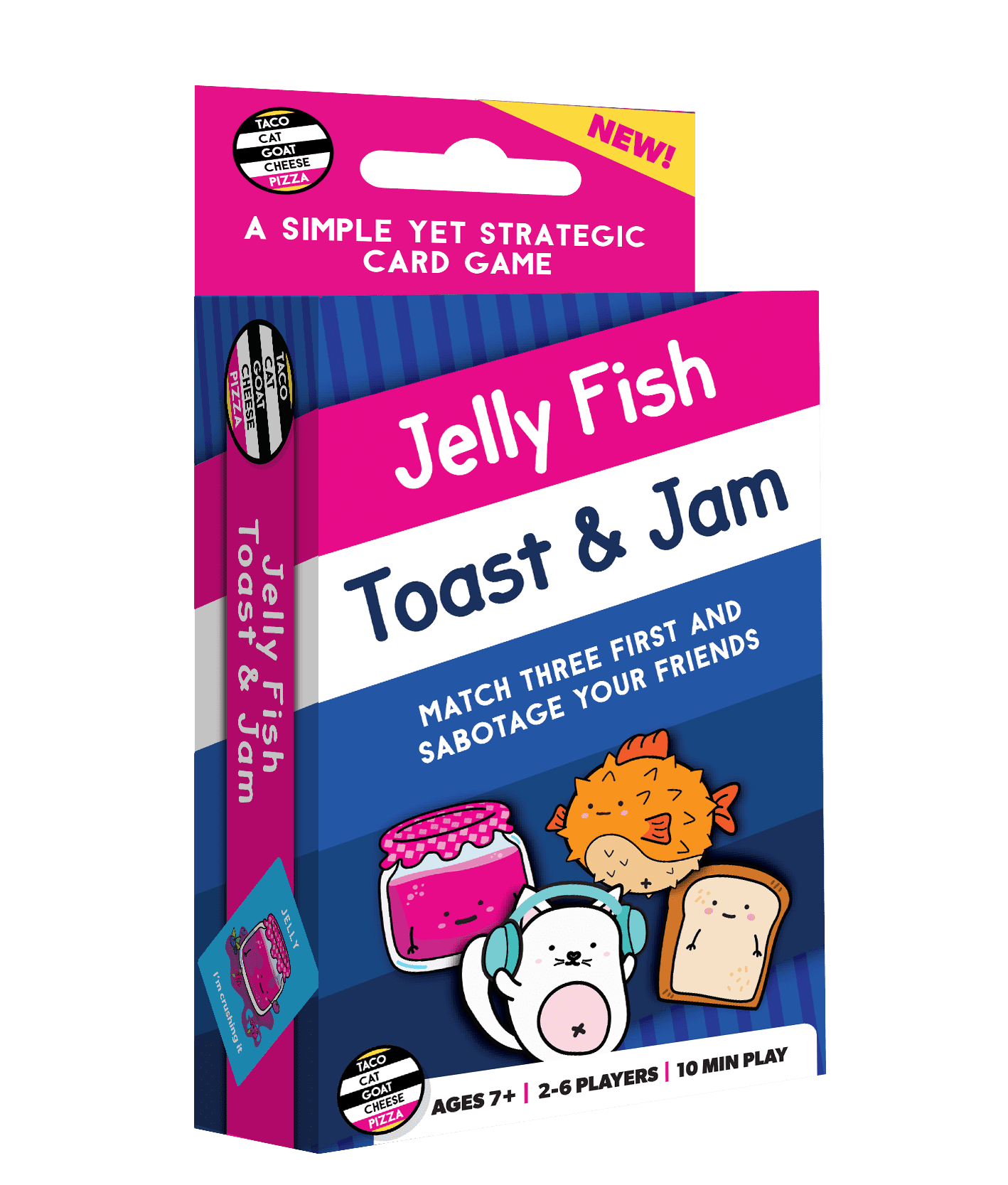 Jelly Fish Toast & Jam Wildly Entertaining Strategy Card Game for Family and Group Game Night | Easy to Learn and Play with 10 Minute Rounds | Fun for Kids, Teens, Adults, and Families | 2 - 6 Player