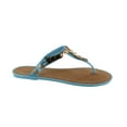 thumbnail image 1 of Jelly Footwear Sandal Jandal Style Flat Turquoise 6, 1 of 1