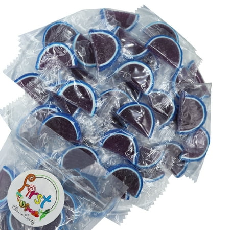 Jelly Fruit Slices Gummy Candy Individually Wrapped (Blueberry, 1 Pound)