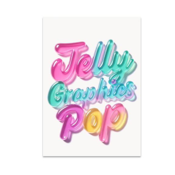 Jelly Graphics Pop - Playful Wall Art Enthusiast - 13x19 Poster Print