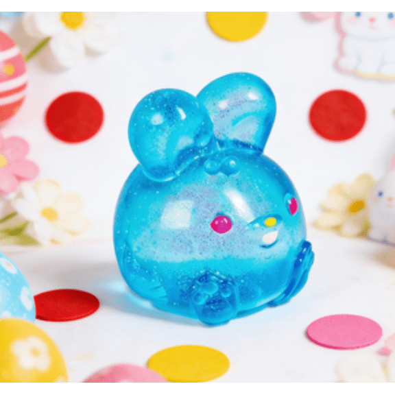 Jelly Hops Scented Bunny Squishy Fidget Toys - Sparkle Jelly Hops with Fruit Aromas, Durable Slow-Rise Sensory Squeeze Balls for Stress Relief, Focus and Spring Celebrations