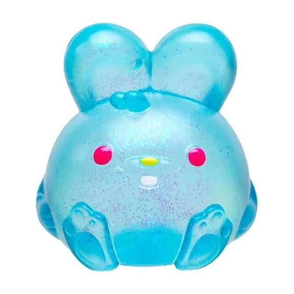 Jelly Hops Scented Bunny Squishy Fidget Toys - Sparkly Solid Squish Texture with Strawberry, Banana & Blue Raspberry Scents, Sensory Stress Balls for Spring Fun and Easter Baskets