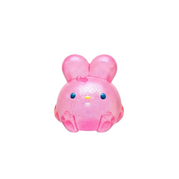 Jelly Hops Scented Bunny Squishy Fidget Toys - Sparkly Solid Squishies for Stress Relief, Strawberry Banana & Blue Raspberry Assorted Colors, Easter Basket Stuffers