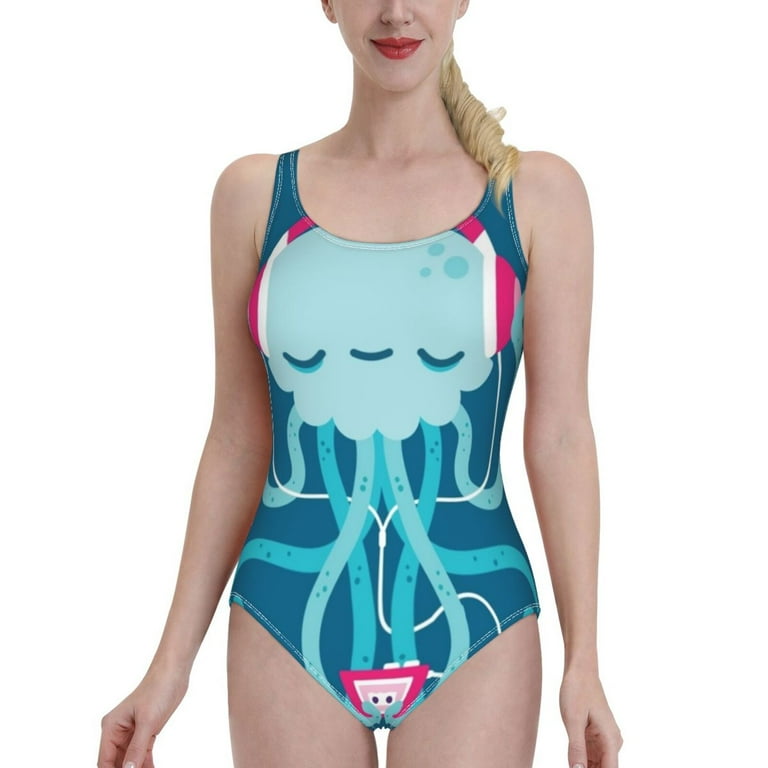 Jelly Jam One Shoulder Ruffle Swimsuit Print Swimwear Female One Piece Monokini Bathing Suit Rbstaycay JellyMusic Jam