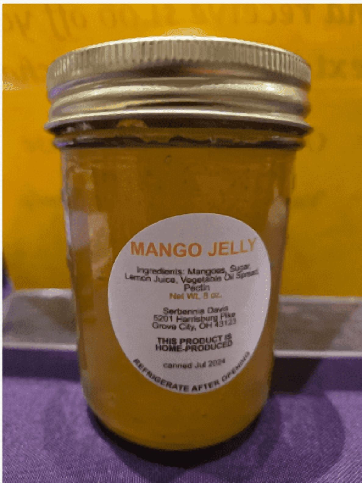 Jelly Lady Mango Jelly, 8 oz