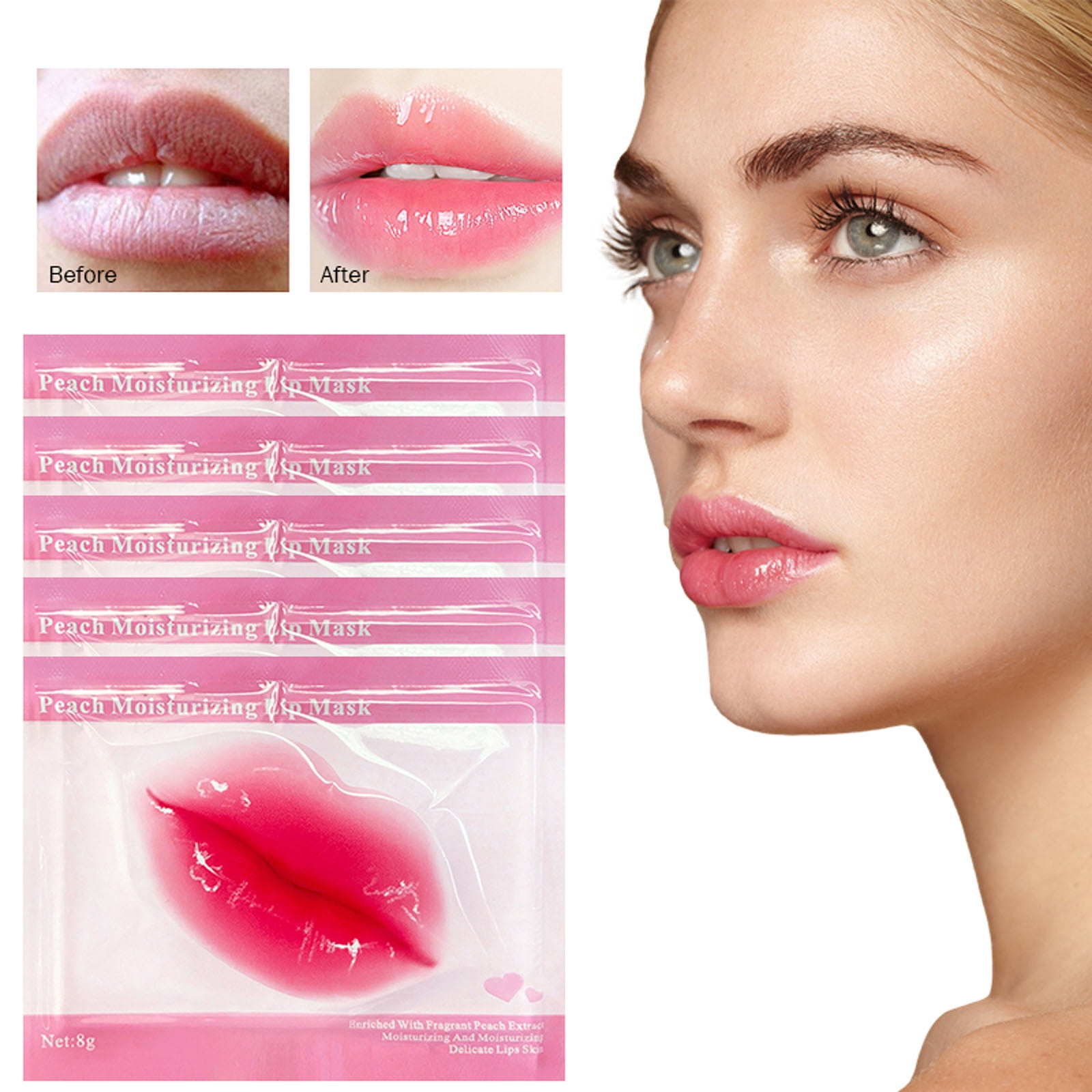 Jelly Lip Gloss Squish Beauty 5pc Lip Moisturizing Exfoliating Dead