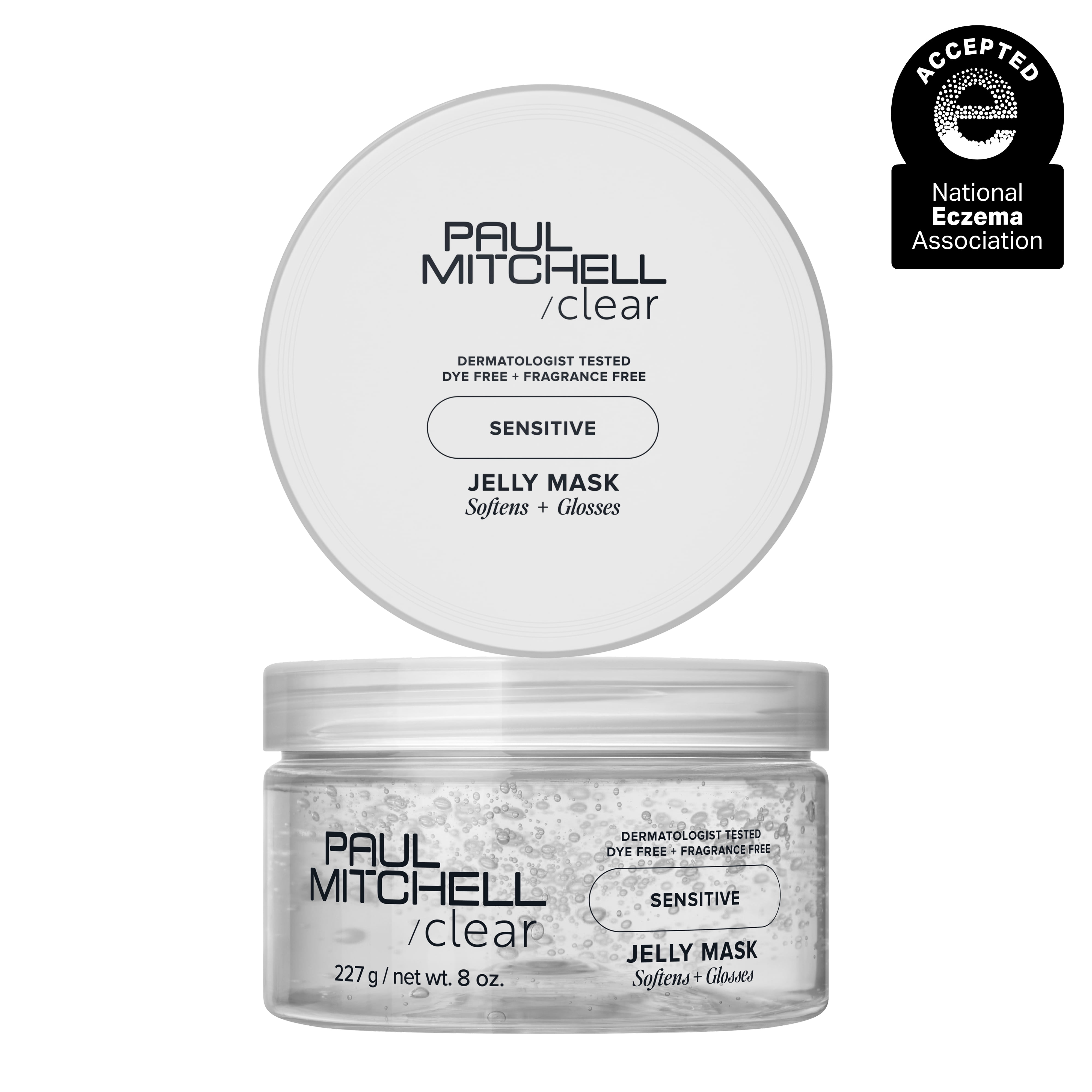Paul Mitchell Clear Jelly Mask, Fragrance Free Hair Mask, For Sensitive Scalp + Skin, 8 Fl oz