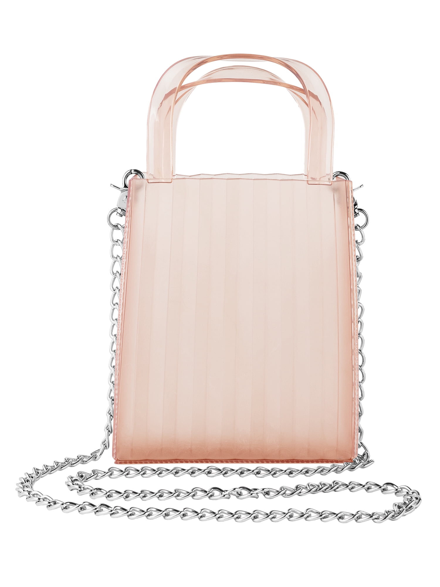 Women's Jelly Plastic Mini Crossbody Handbag Pink