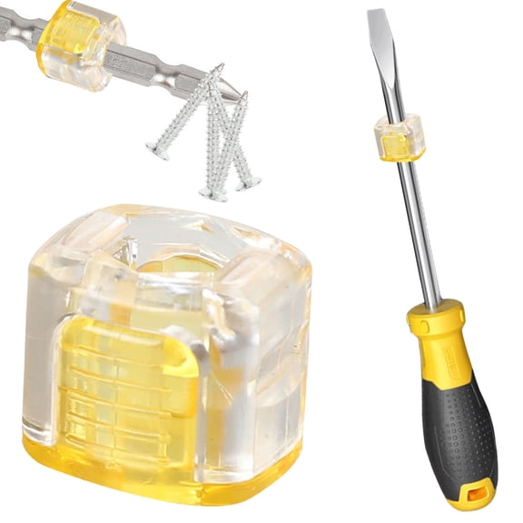Jelly Pen Magnetizer Yellow — Squeeze Pen Magnetizer Tool for Magnetic Screwdrivers, Instant Pen Magnetizer for Small Screws and Hardware Handling