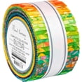 thumbnail image 1 of Jelly Roll - Artisan Batiks Floral Fantasy Orange Yellow Greens Blues Tropical Complete Collection Lunn Studios Robert Kaufman 2.5" Strips Roll-Ups Bundle Quilter's Cotton Fabric Precuts (RU-1152-40), 1 of 1