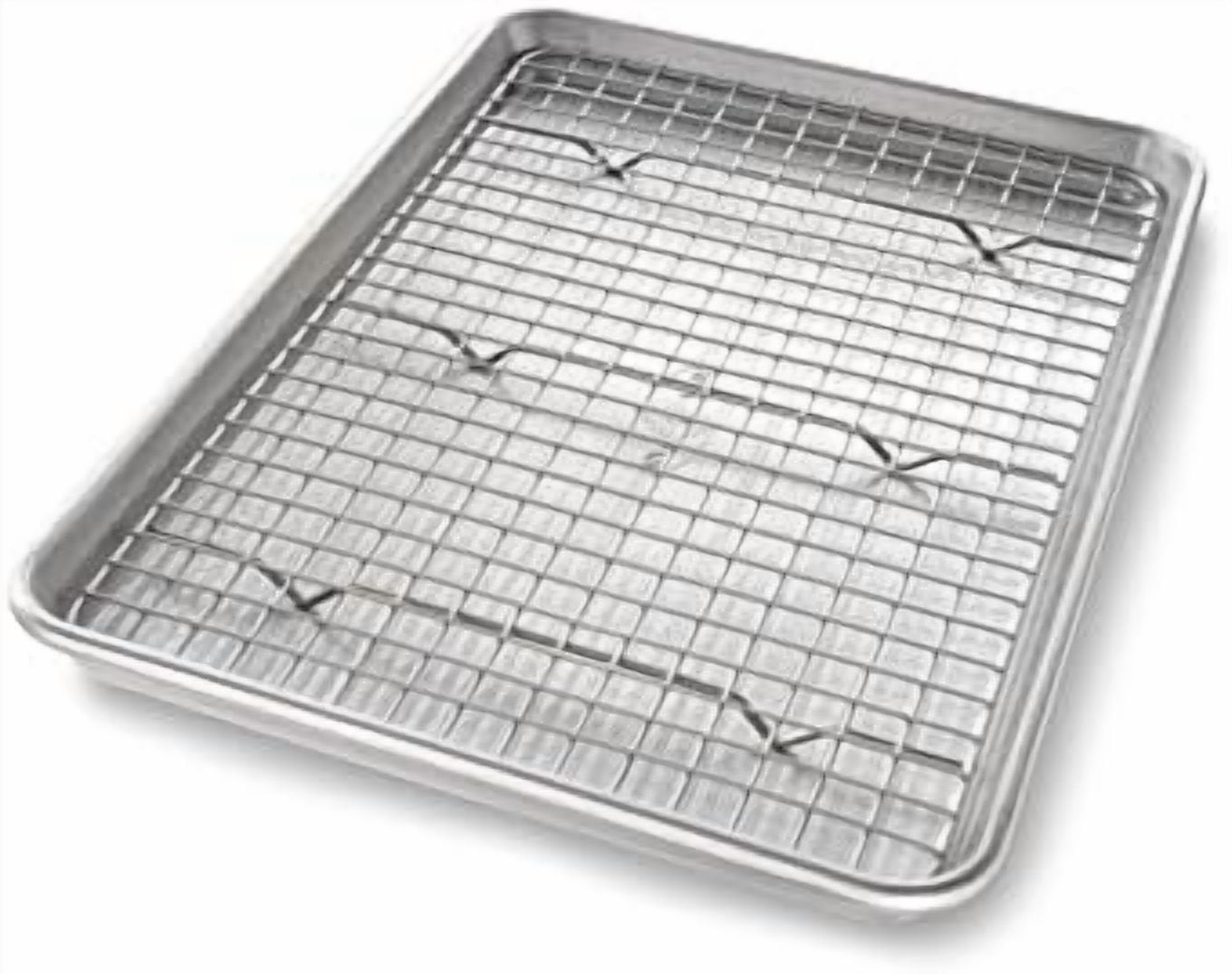 Jelly Rack 3 Jelly Roll Baking Pan and Bakeable Cooling Rack, Nonstick Commercial ...