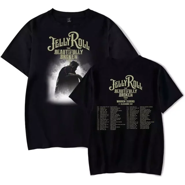 Jelly Roll Beautifully Broken Tour T-shirt 2024 Tour Merch Women Men ...