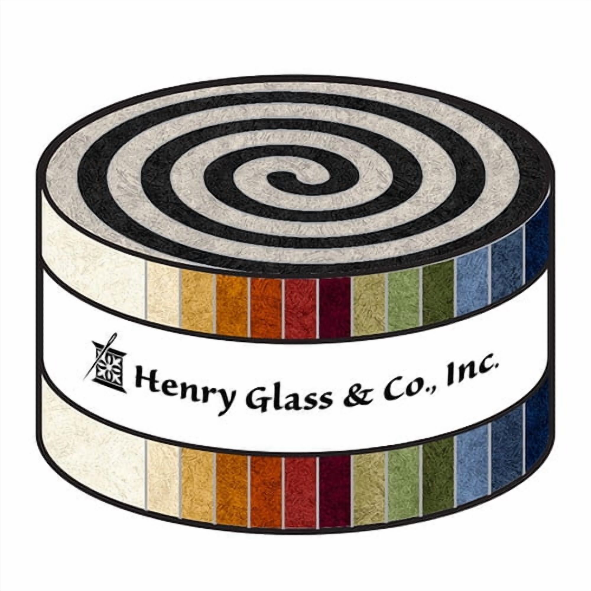 Jelly Roll - Brushstrokes by Color Principle for Henry Glass & Co. Textured-Look Blenders 40pc Design Roll 2.5" Strips Roll-Up Bundle Quilter's Cotton Fabric Precuts (FB6DRHG.BRUSHSTROKES) M543.17