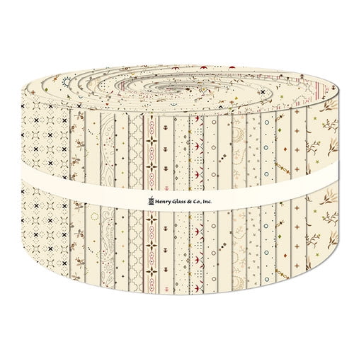 Jelly Roll - Buttercream & Brickle Bits by Kim Diehl for Henry Glass & Co. 42pc Design Roll 2.5" Strips Roll-Up Bundle Quilter's Cotton Fabric Precuts (FB6DRHG.BTRCREAM&BRICKLE) M523.54